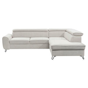 Stylife Ecksofa, Weiß, Textil, 4-Sitzer, Ottomane rechts, Eckteil, L-Form, 250x200 cm, Stoffauswahl, seitenverkehrt erhältlich, Wohnzimmer, Sofas & Couches, Wohnlandschaften, Ecksofas