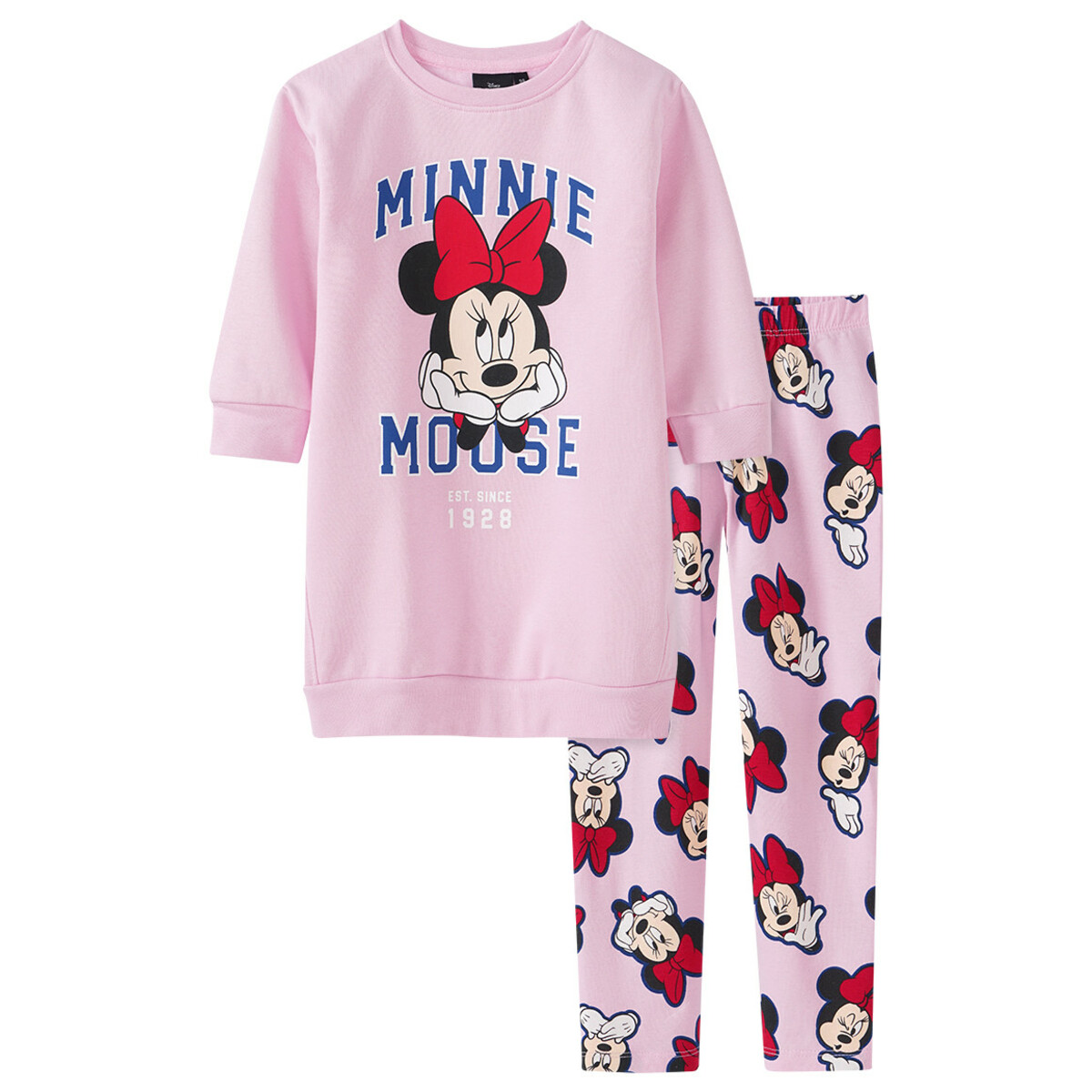 Bild 1 von Minnie Maus Sweatshirt und Leggings im Set ROSA