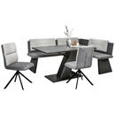 Bild 1 von Cantus Eckbankgruppe, Grau, Schwarz, Hellgrau, Textil, eckig, 205x155 cm, Typenauswahl, Stoffauswahl, Esszimmer, Bänke, Tisch- & Eckbankgruppen