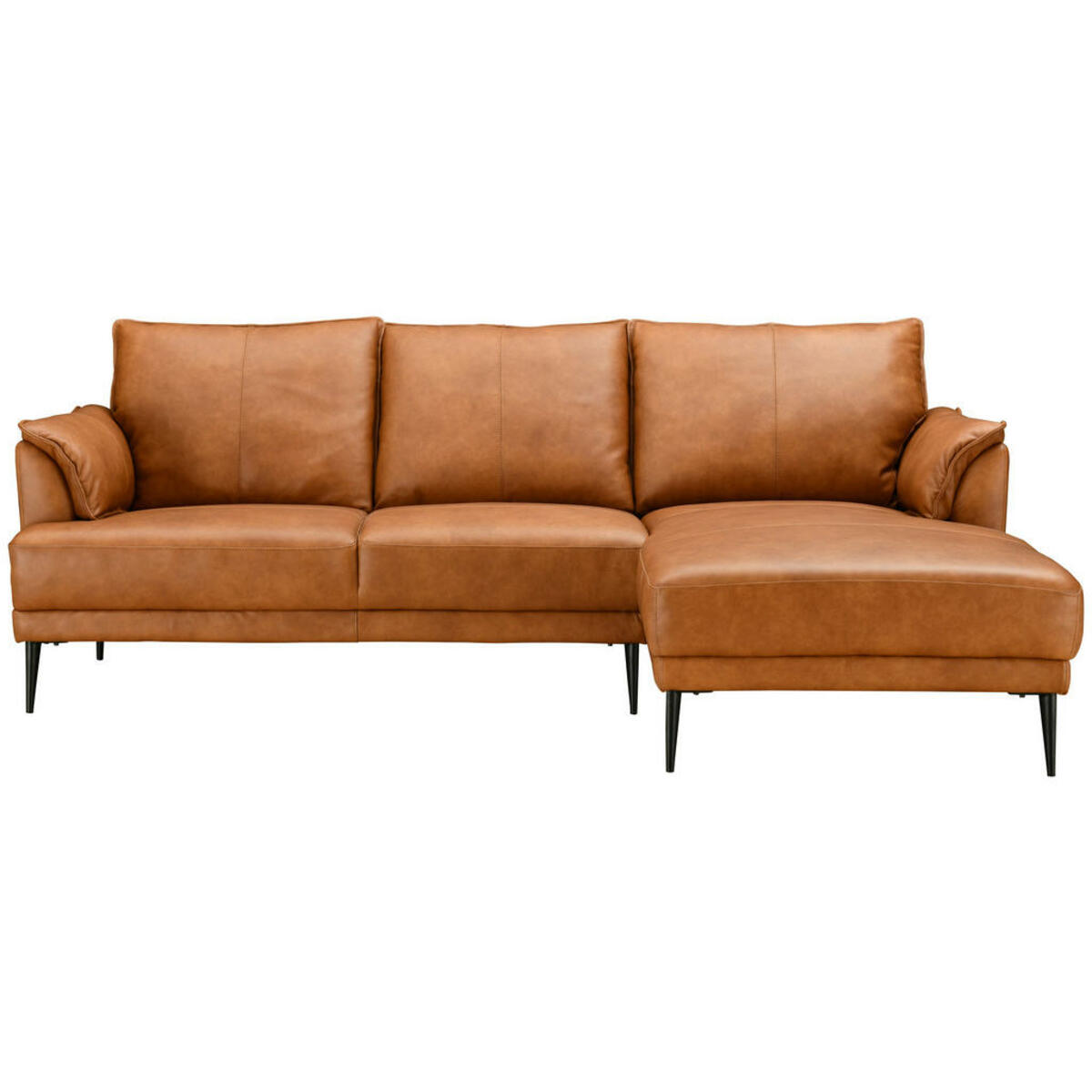 Bild 1 von Livetastic Ecksofa, Rost, Leder, Echtleder, Rindleder, 3-Sitzer, L-Form, Ottomane rechts, 233x153 cm, Wohnzimmer, Sofas & Couches, Wohnlandschaften, Ledersofas