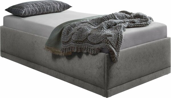 Bild 1 von Westfalia Schlafkomfort Polsterbett Texel, Standardhöhe mit Zierkissen, Bettkasten bei Ausführung mit Matratze, Grau