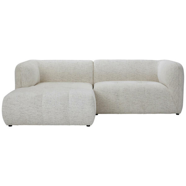 Bild 1 von Ambia Home Ecksofa, Creme, Textil, 3-Sitzer, Ottomane links, L-Form, 255x164 cm, seitenverkehrt erhältlich, Rücken echt, Wohnzimmer, Sofas & Couches, Wohnlandschaften, Ecksofas