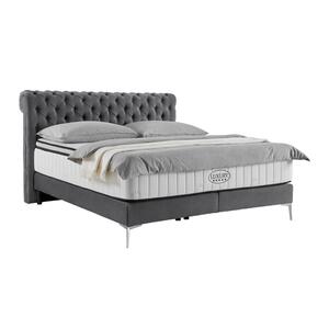 Boxspringbett Queen in Anthrazit ca. 160x200cm, Anthrazit