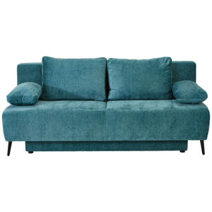 Ti'me Schlafsofa, Petrol, Textil, 2-Sitzer, Füllung: Hohlfaser,Hohlfaser, 200x90x100 cm, Liegefunktion, Rücken echt, Kinder- & Jugendzimmer, Jugendmöbel, Jugendsofas
