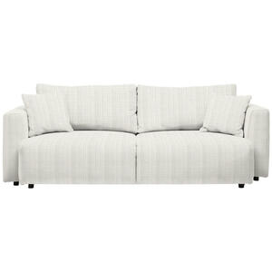 Mid.you Schlafsofa, Weiß, Textil, 3-Sitzer, Füllung: Schaumstoff, Faserbällchen,Schaumstoff, Faserbällchen, 250x92x105 cm, Oeko-Tex® Standard 100, Stoffauswahl, Schlafen auf Sitzhöhe, Rücken e