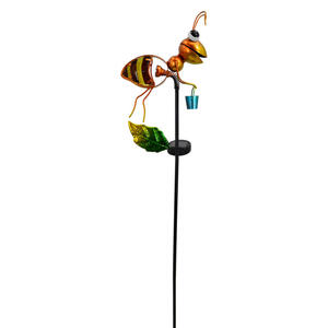 Näve Solarleuchte Ameise, Mehrfarbig, Kunststoff, 31x90 cm, Solarleuchten