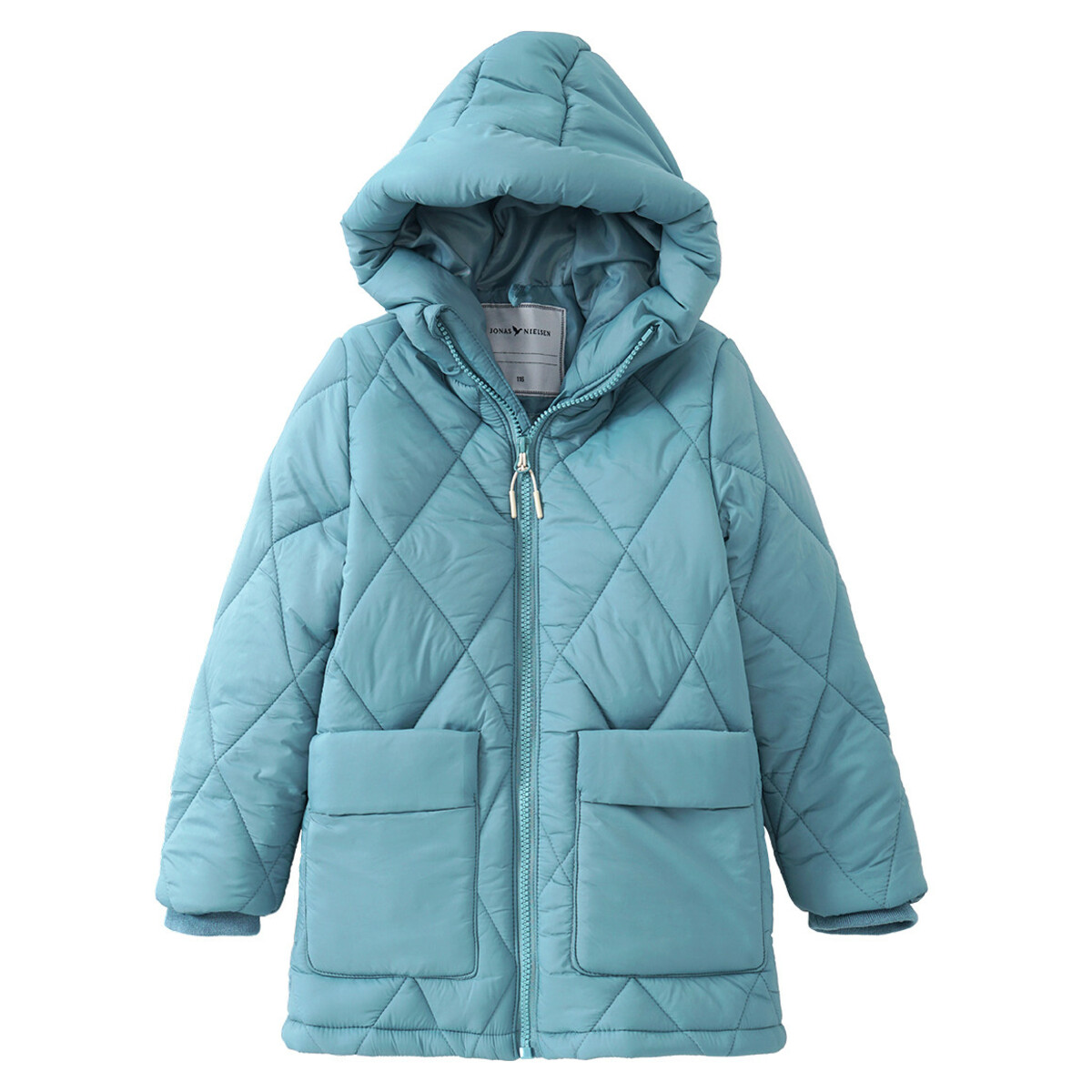 Bild 1 von Mädchen Steppjacke mit Kapuze BLAUGRAU