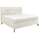 Bild 1 von Esposa Boxspringbett, Greige, Textil, H2, Höhe ca. 17 cm, 160x200 cm, Stoffauswahl, Topper durchgehend, Matratze in verschiedenen Härtegraden erhältlich, Schlafzimmer, Betten, Doppelbetten