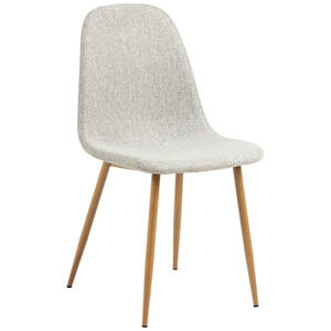 Stuhl, Hellgrau, Textil, konisch, 44x86x54 cm, Esszimmer, Stühle, Esszimmerstühle