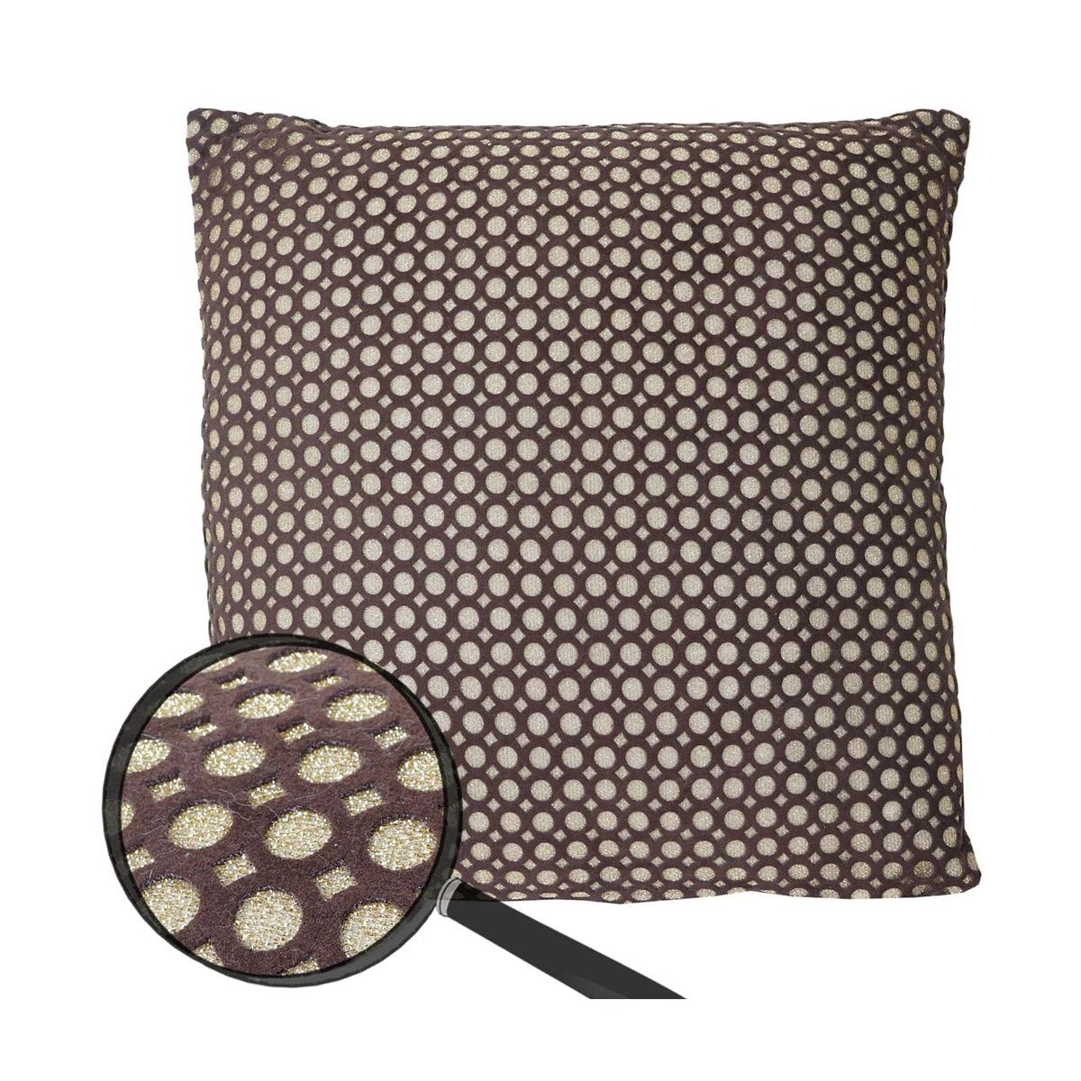 Bild 1 von Zierkissen Gold, Sofakissen Deko-Kissen mit Füllung, braun Glanz-Effekt 40x40cm