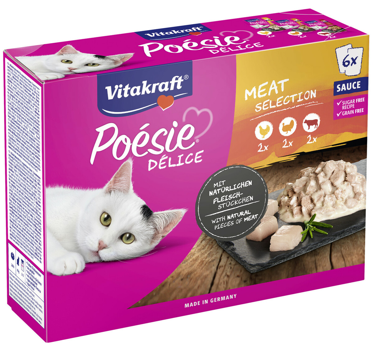 Bild 1 von Vitakraft Poesie Delice Meat Selection Sauce 6x 85G