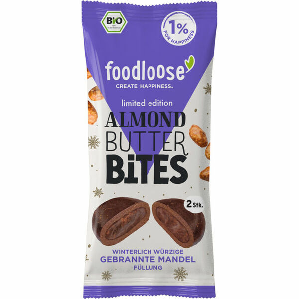 Bild 1 von foodloose BIO Almond Butter Bites Gebrannte Mandeln