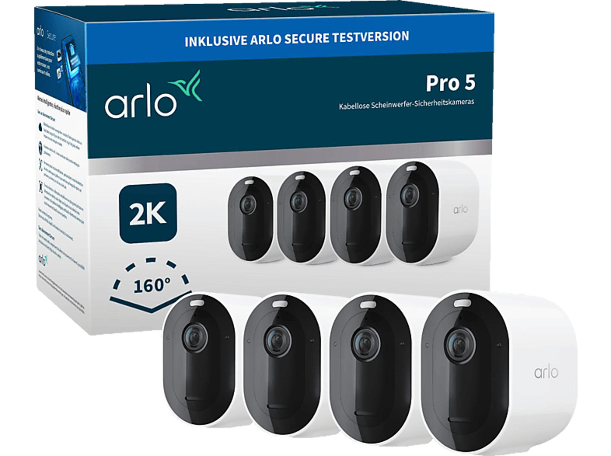 Bild 1 von ARLO Pro 5 Spotlight 4er Set, Überwachungskamera, Weiß