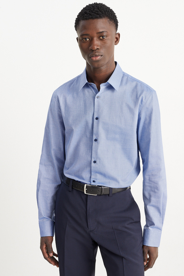 Bild 1 von C&A Oxford Hemd-Regular Fit-Kent-bügelleicht, Blau, Größe: S