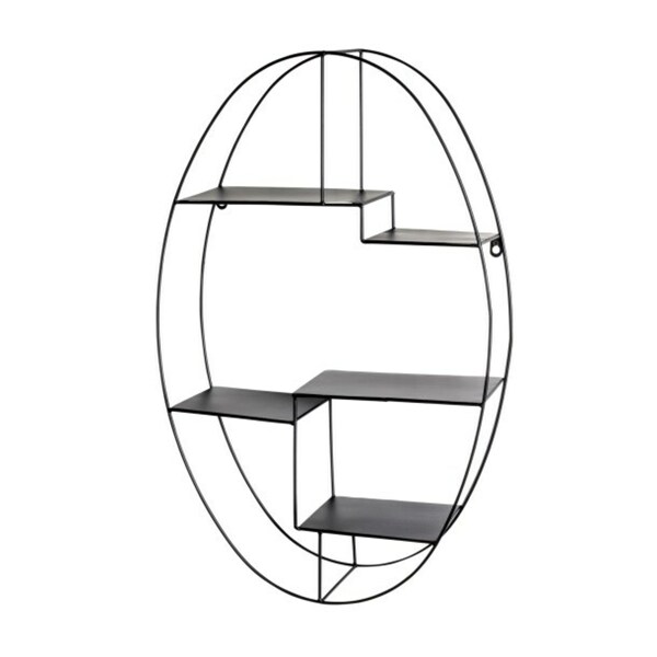 Bild 1 von Wandregal 44 x 71 cm Schwarz - Tiefe 16 cm - Metall - 5 Fächer