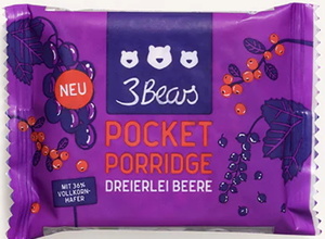 3Bears Pocket Porridge Dreierlei Beere 55G