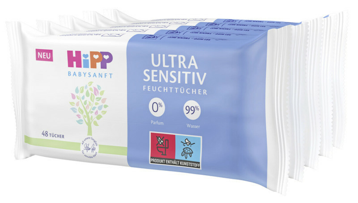 Bild 1 von Hipp Babysanft Feuchttücher Ultra Sensitiv 5x 48ST
