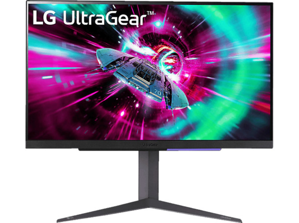 Bild 1 von LG UltraGear Monitor 27GR93U-B 27 Zoll UHD 4K (1 ms Reaktionszeit, 144 Hz), Farbe Rückseite: Grau, Farbe Front: Schwarz