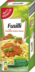 Gut & Günstig Fussili mit Tomaten-Sahne-Sauce 375G