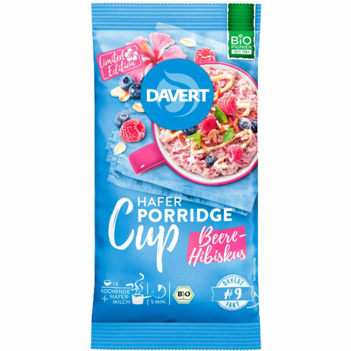 Bild 1 von Davert 2 x BIO Porridge Cup Beere-Hibiskus