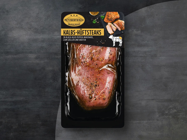 Bild 1 von Metzgerfrisch Premium Kalbs-Hüftsteaks, 
         250 g