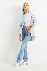 C&A CLOCKHOUSE-Bootcut Jeans-Low Waist-LYCRA®, Blau, Größe: 34