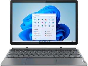 LENOVO IdeaPad Duet 5i, 2-in-1 Notebook, mit 12,4 Zoll Display Touchscreen, Intel® Core™ i7 Prozessor, 16 GB RAM, 512 SSD, Intel®, Iris® Xe, Storm Grey Windows 11 Home (64 Bit), Storm Grey