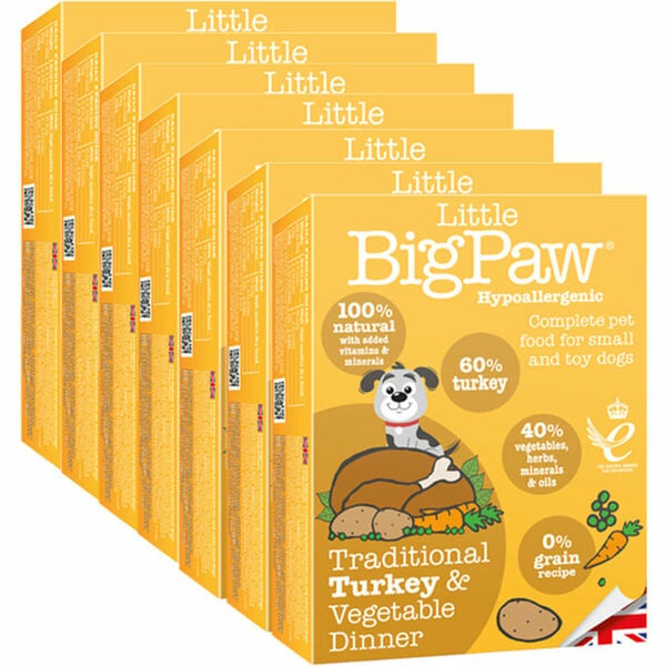 Bild 1 von Little Big Paw Hundefutter Truthahn & Gemüse, 7er Pack