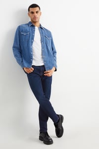 C&A Slim Tapered Jeans-LYCRA®, Blau, Größe: W28 L32