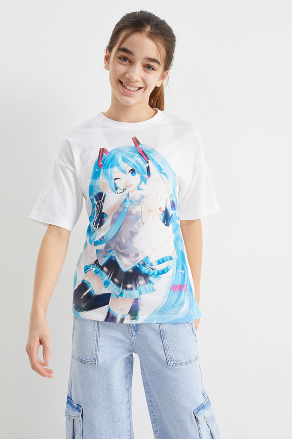 Bild 1 von C&A Hatsune Miku-Kurzarmshirt, Weiß, Größe: 128