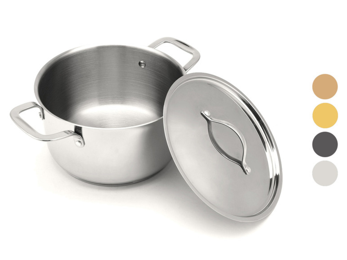Bild 1 von ECHTWERK Edelstahl Kochtopf mit Metall-Deckel