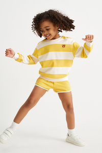 C&A Bär-Set-Sweatshirt und-shorts-2 teilig, Gelb, Größe: 92