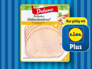 Dulano Delikatess Hähnchen-/Truthahnbrust, 
         100 g