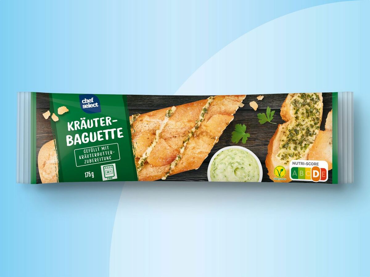Bild 1 von Chef Select Kräuter-/Knoblauch-Baguette, 
         175 g