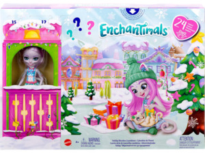 MATTEL GAMES Enchantimals Weihnachtswunder (mit Puppe) Adventskalender Mehrfarbig, Mehrfarbig