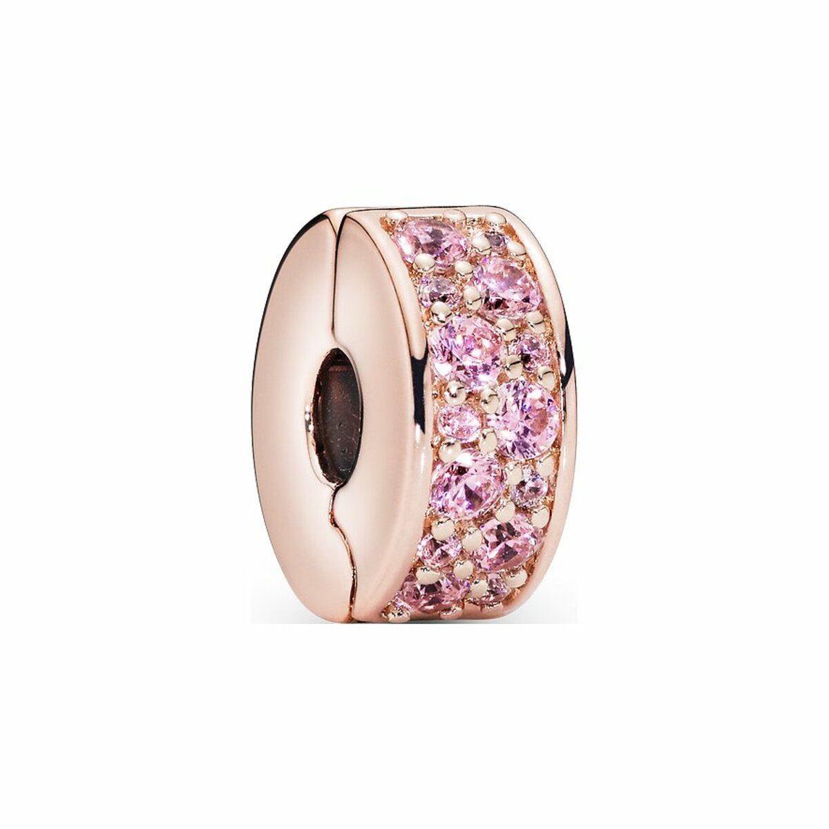 Bild 1 von Pandora Charm Moments Rosafarbener Pavé Clip 781817PCZ