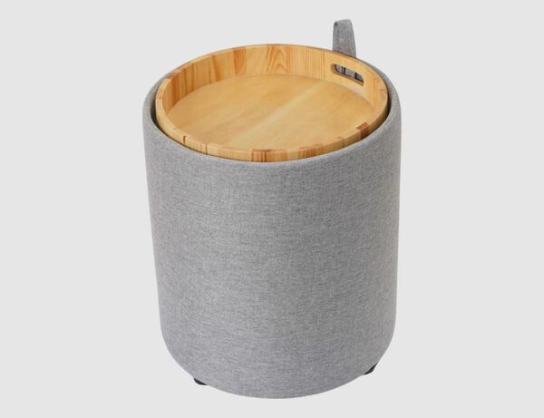 Bild 2 von Aufbewahrung-/Sitzhocker Silber