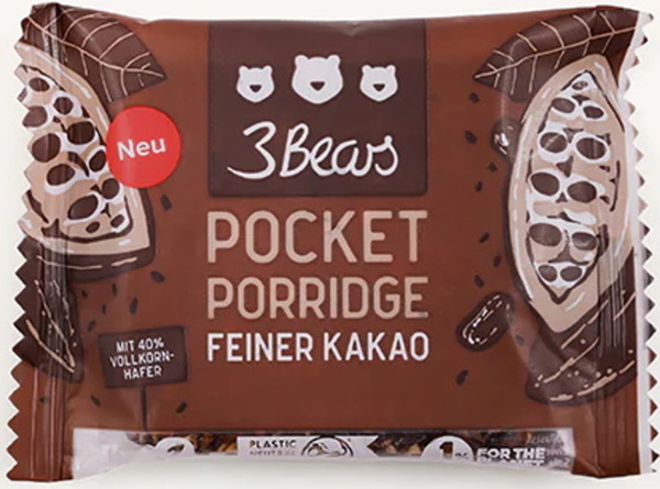 Bild 1 von 3Bears Pocket Porridge feiner Kakao 55G