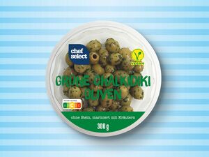 Chef Select Grüne Oliven ohne Stein, 
         300 g