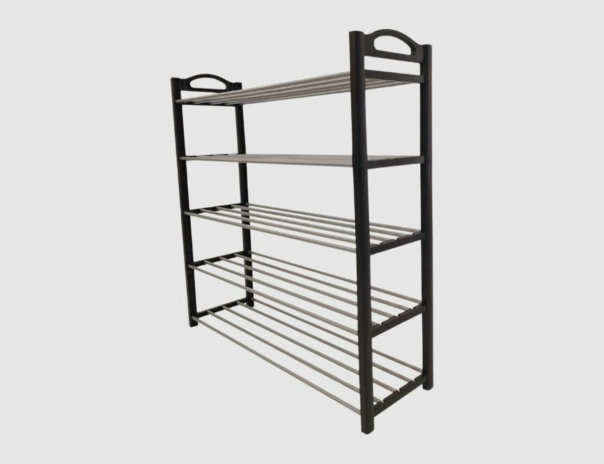 Bild 2 von Schuhregal 5 Ablagen Schwarz