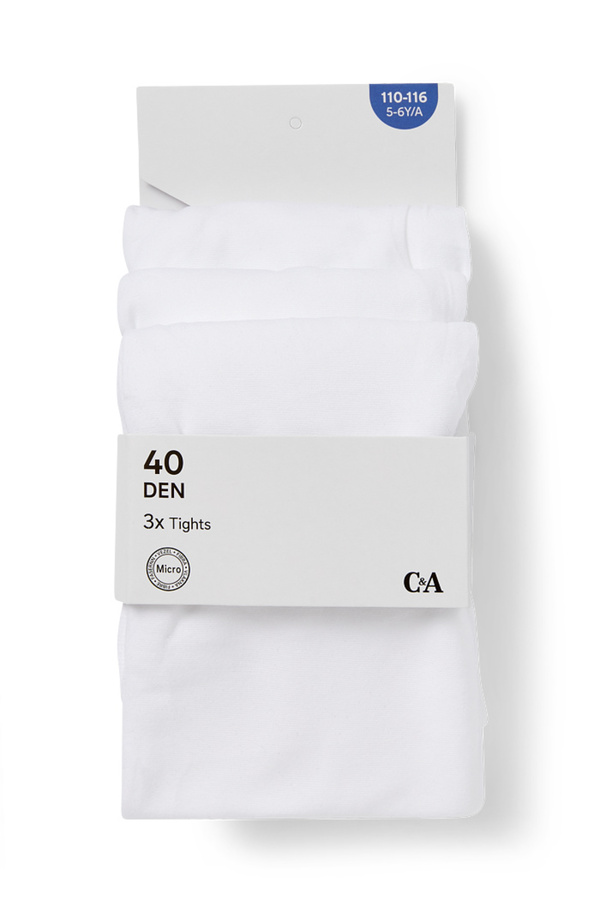 Bild 1 von C&A Multipack 3er-Feinstrumpfhose-40 DEN, Weiß, Größe: 98-104