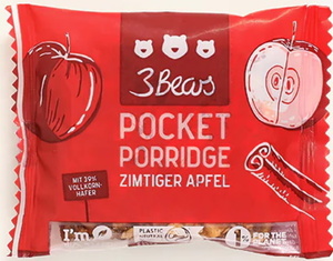 3Bears Pocket Porridge Zimtiger Apfel 55G