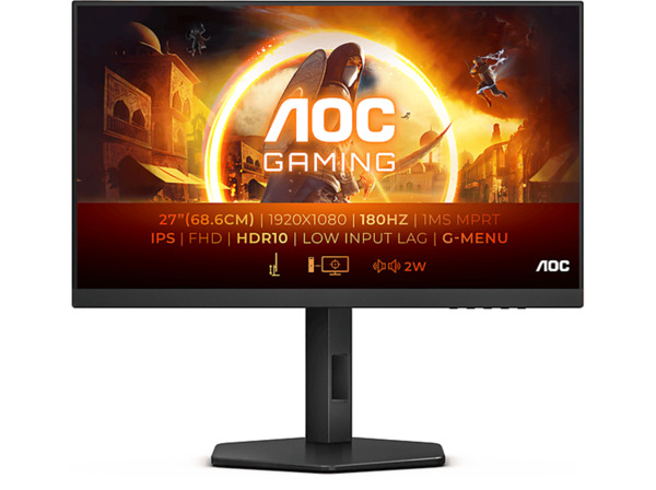 Bild 1 von AOC 27G4X 27 Zoll Full-HD Gaming Monitor (1 ms Reaktionszeit, 180 Hz), Black