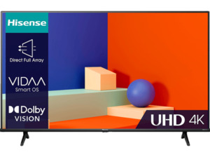 HISENSE 50A6K LED TV (Flat, 50 Zoll / 127 cm, UHD 4K, SMART TV, VIDAA U6), Schwarz