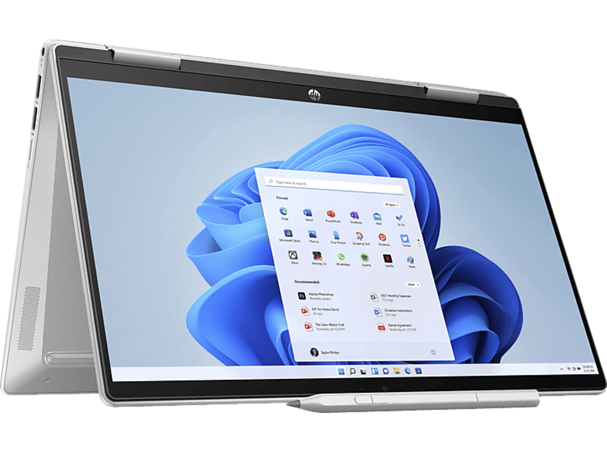Bild 1 von HP Pavilion x360 14-ek1355ng, Convertible, mit 14 Zoll Display Touchscreen, Intel® Core™ i5 Prozessor, 16 GB RAM, 512 SSD, Intel®, Iris® Xe, Silber Windows 11 Home (64 Bit), Silber