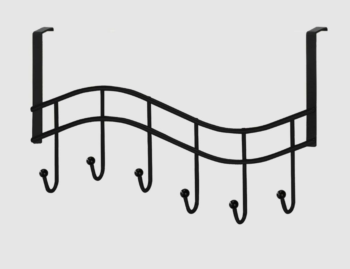 Bild 1 von Hakenleiste Tür 6er Schwarz