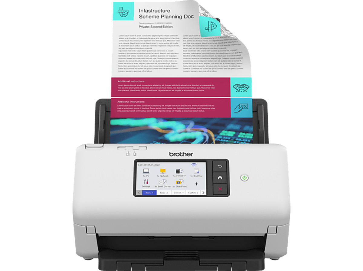 Bild 1 von BROTHER ADS-4700W - Professioneller Duplex Scanner , 600 x dpi (optisch), Weiß