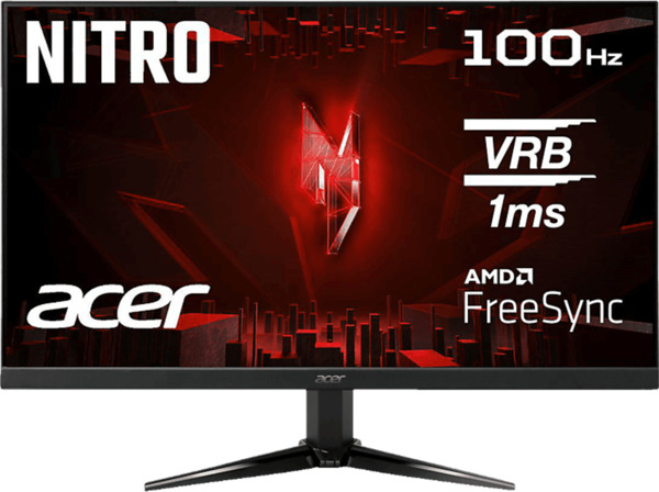 Bild 1 von ACER QG271E 27 Zoll Full-HD Gaming Monitor (4 ms Reaktionszeit, 100 Hz (HDMI), 75 (VGA)), Black