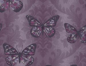 Papiertapete Schmetterling Lila