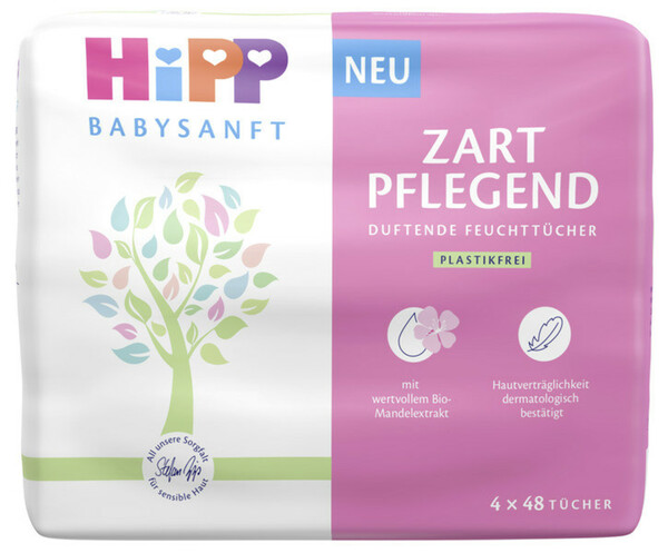 Bild 1 von Hipp Babysanft Feuchttücher zart pflegend 4x 48ST